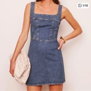 Reformation Blue Denim Mini Dress
